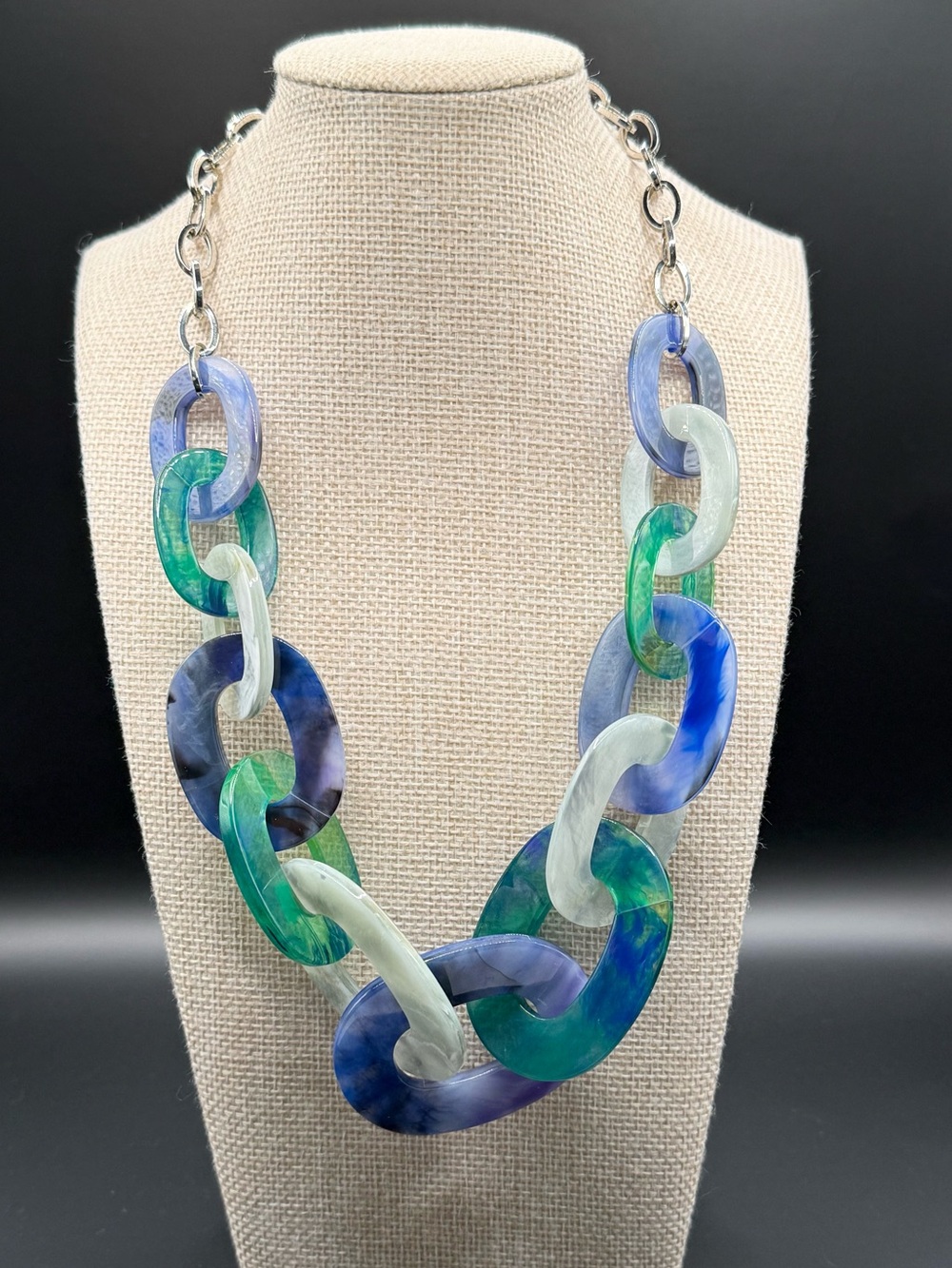 Hobbs London Joy Resin Necklace in Blue Multi